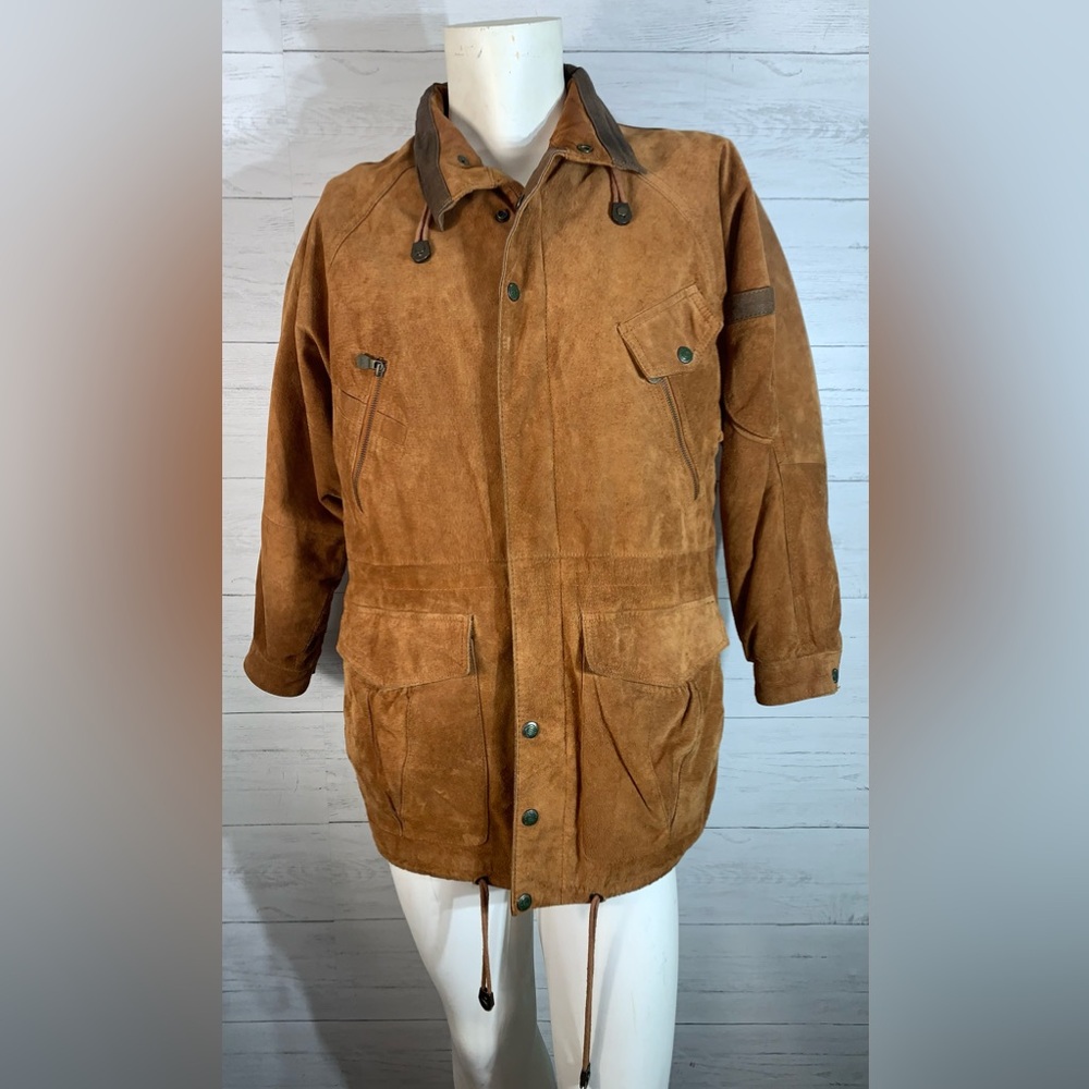 Men's Brown Suede Field Jacket - Classic Outdoors Style
